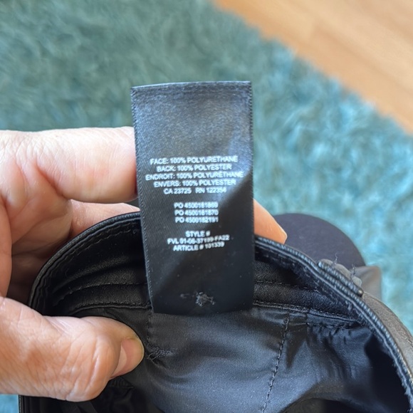 Black Leather look Wide-Leg Pants - Picture 9 of 11